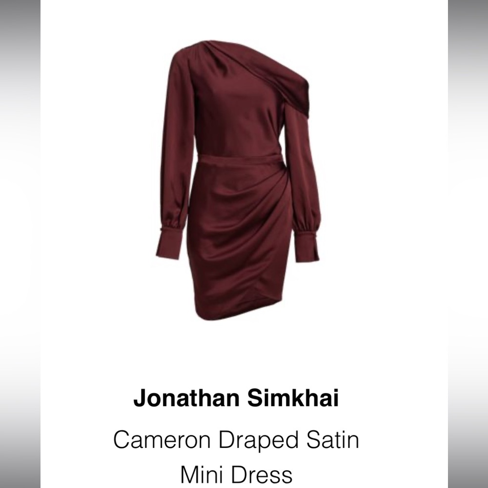 Jonathan Simkhai Cameron draped satin mini dress